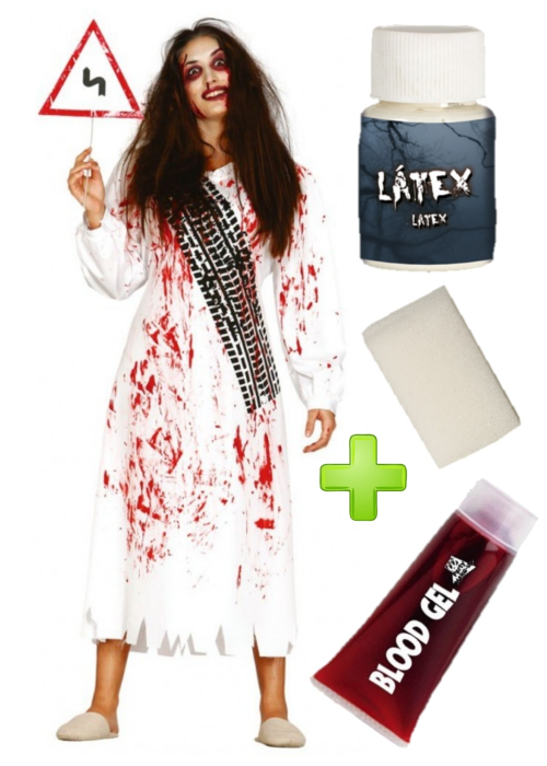 Disfraz de chica de la curva con set de maquillaje - Packs Amazon