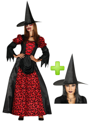 Disfraz de Bruja Roja Gotica - Disfraces Halloween Mujer