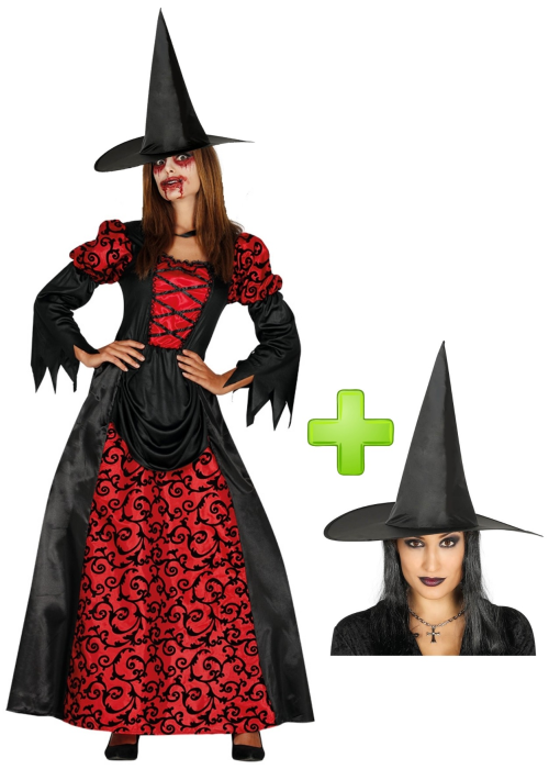 Disfraz de Bruja Roja Gotica - Disfraces Halloween Mujer