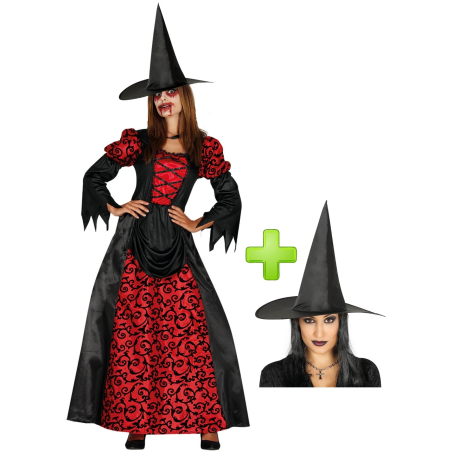 Disfraz de Bruja Roja Gotica - Disfraces Halloween Mujer