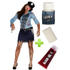 Disfraz de Poli Zombie chica con set de caracterizacion - Disfraces de Mujer