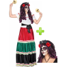 Disfraz de Catrina Mejicana - Disfraces Halloween Mujer