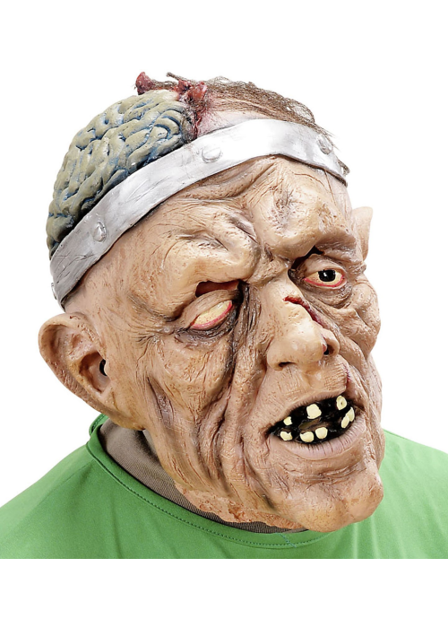 Mascara Zombie Cerebro con Pelo - Mascaras y Antifaces