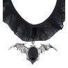 Collar de Murcielago con Piedra Negra - Collares, Pulseras y Anillos