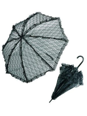 Sombrilla de Encaje Negra - Accesorios