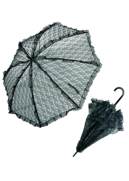 Sombrilla de Encaje Negra - Accesorios