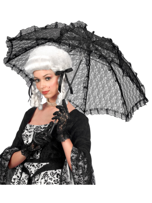 Sombrilla de Encaje Negra - Accesorios