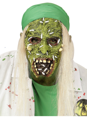 Mascara Zombie Toxico con Pelo - Mascaras Halloween
