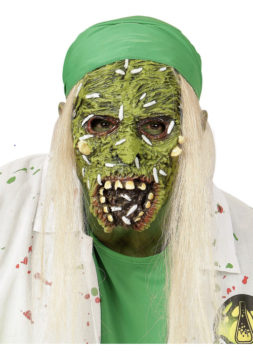 Mascara Zombie Toxico con Pelo - Mascaras Halloween