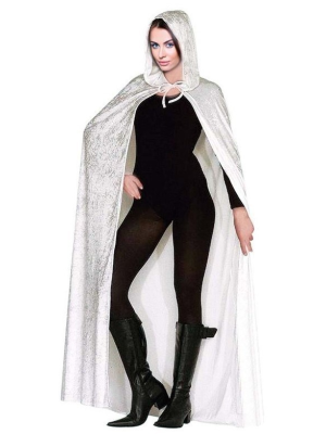 Capa Blanca Capucha y Tercipelo 140cm - Capas