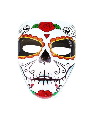 Comprar Mascara Calavera Catrina Rosa en Barbilla - Complementos Mexicanos