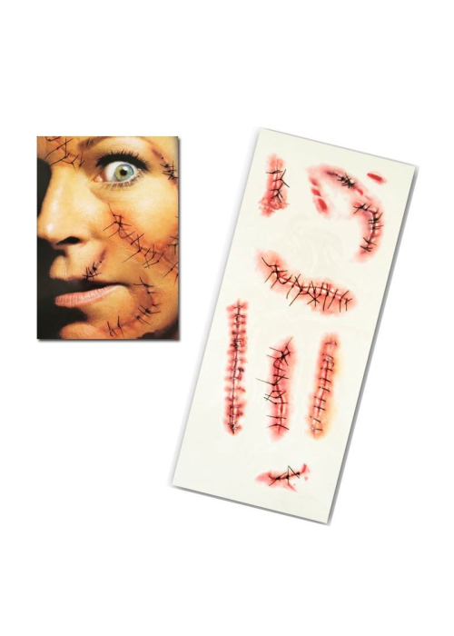 Tatuaje FX Heridas Cosidas y Grapadas - Cicatrices