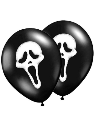 Globos Negro Scream 12unid - Globos