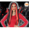Peluca Melena Mechas Negra y Roja - Pelucas