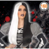 Peluca Melena Negra Y Blanca - Complementos Disfraces Halloween