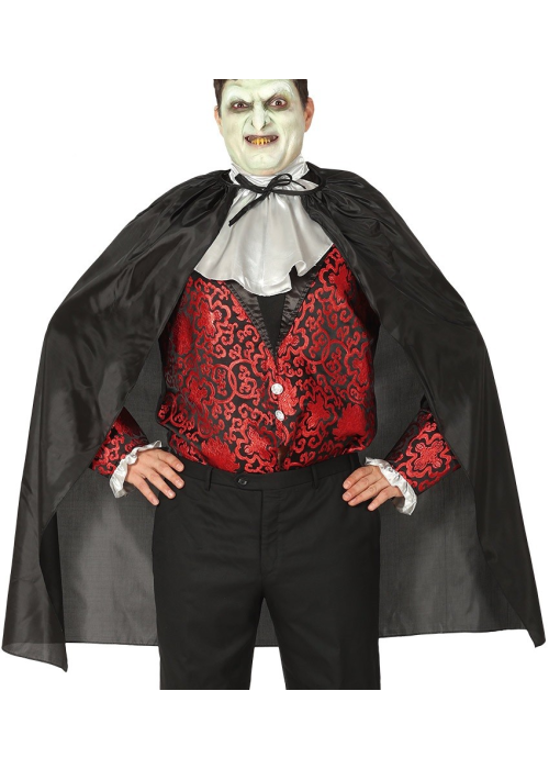 Capa de Vampiro Negra Adulto 100cm -  Complementos Disfraces Halloween