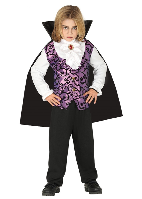 Disfraz de Vampiro Lila Infantil - Disfraces de Halloween Infantiles
