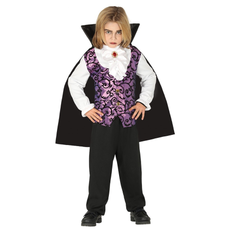 Disfraz de Vampiro Clasico Lila para Niño - Disfraces Halloween Vampiros
