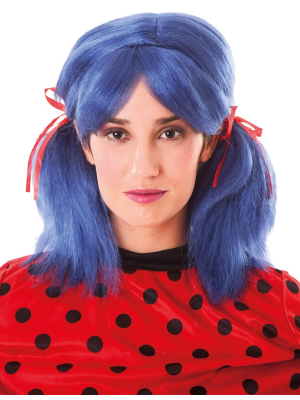 Wig Pigtails Blue