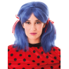 Perruca Pigtails Blau