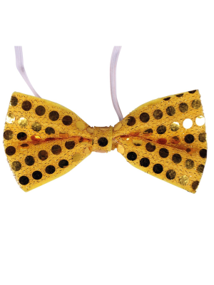 Bow Tie Sequin Gold