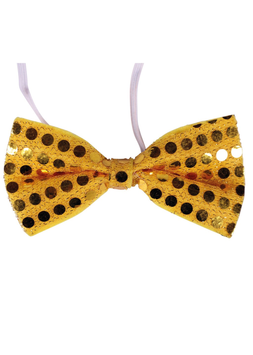 Bow Tie Sequin Gold