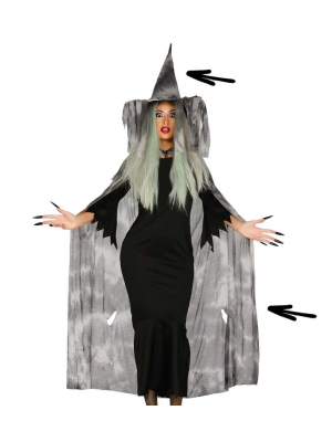 Conjunto Bruja de Capa y Sombrero - Accesorios Halloween