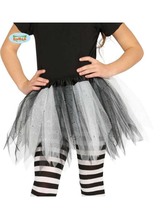 Tutu con brillo negro para mujer