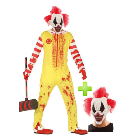 Mozorro Clown Killer Hanburgesa make-up