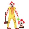 Disfraz de Payaso Asesino Burger con mascara - Disfraces Halloween Hombre
