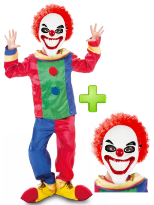 Disfraz de Payaso Asesino Colores infantil - Disfraces de Halloween Infantiles