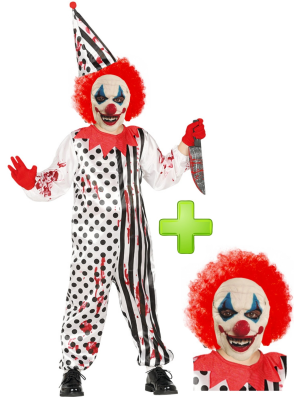 Disfraz de Payaso Asesino infantil arlequin sangriento - Disfraces de Halloween Infantiles