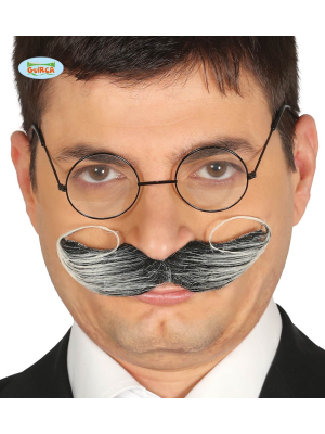 Bigote Canoso Rizado - Barbas y Bigotes
