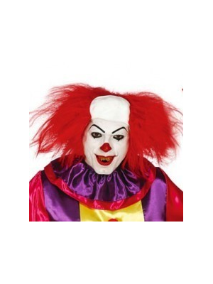 Perruque Chauve Clown avec cheveux Rouge