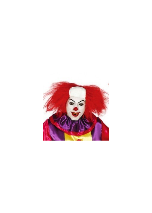 Peluca De Payaso Adulto Con Gorro Calvo Y Pelo Rojo, ILOVEFANCYDRESS, Látex, Disfraz Halloween