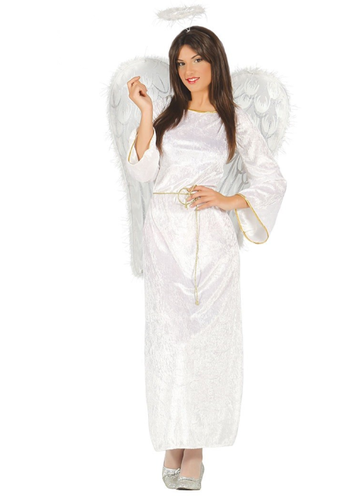 Disfraz de Angel Blanco Largo - Disfraces Navideños para Mujer