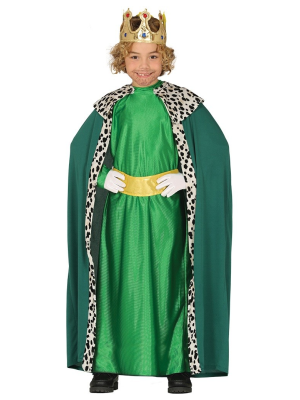 Disfraz de Rey Mago Verde Infantil - Disfraces Navideños para Niños