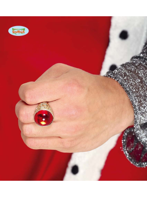 Anillo Piedra Roja Redondo - Ãrabe e HindÃº