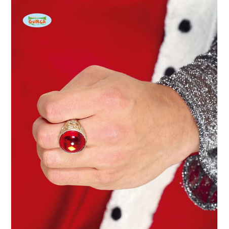 Anillo Piedra Roja Redondo - Ãrabe e HindÃº