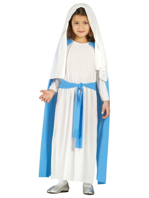 Disfraz de Virgen Maria Infantil - Disfraces Navideños para Niñas