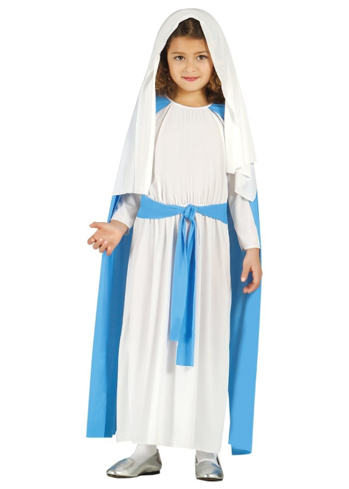 Disfraz de Virgen Maria Infantil - Disfraces Navideños para Niñas