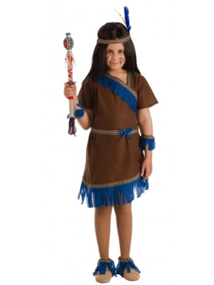Disfraz de India Azul Infantil - Disfraces de Indios Infantiles
