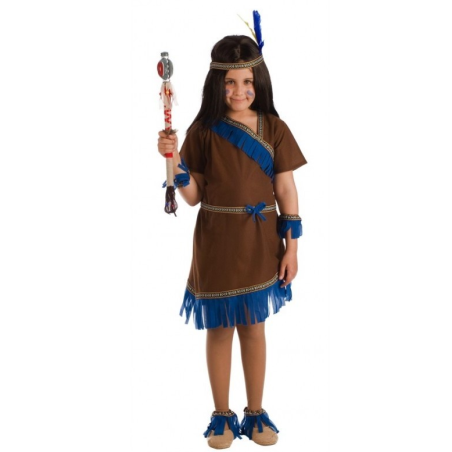 Disfraz de India Azul Infantil - Disfraces de Indios Infantiles