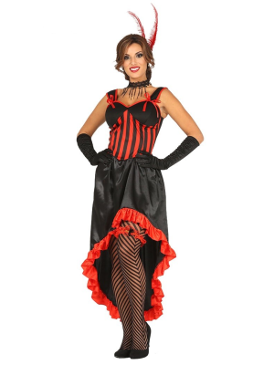 Disfraz de Can Can Negro Largo - Disfraces de Can Can adultos