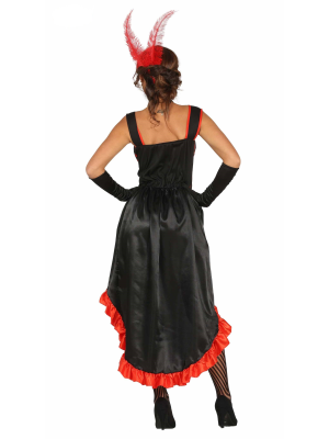 Disfraz de Can Can Negro Largo - Disfraces de Can Can adultos