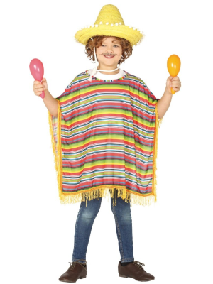 Disfraz de Mejicano Poncho Infantil - Disfraces Mexicanos