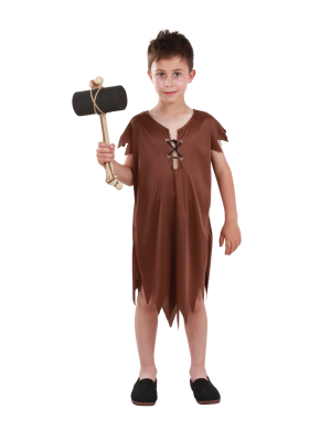 Costume Da Cavernicola Paolo Bambino - Disfraces de Picapiedra, Cavernicola para Niño