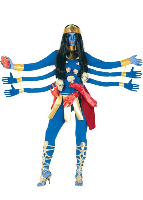 Disfraz de Diosa Azul con Brazos - Disfraces de Arabe para Mujer