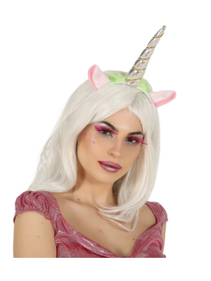 Serre-Tête De Licorne D'Argent