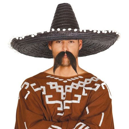 Sombrero Mejicano 60cm Negro - Complementos Mexicanos